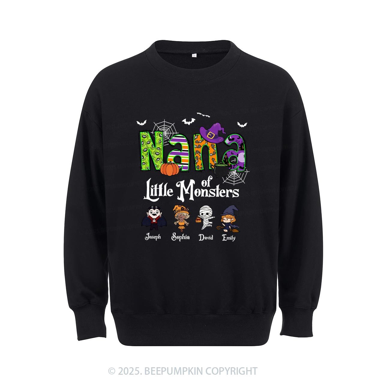 Personalized Mimi Halloween Sweatshirt Beepumpkin