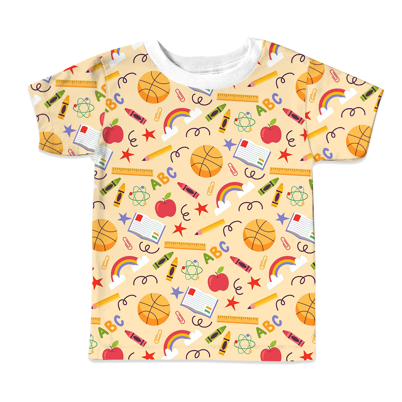 Basketball Season Back To School All Over Print Kids Tees