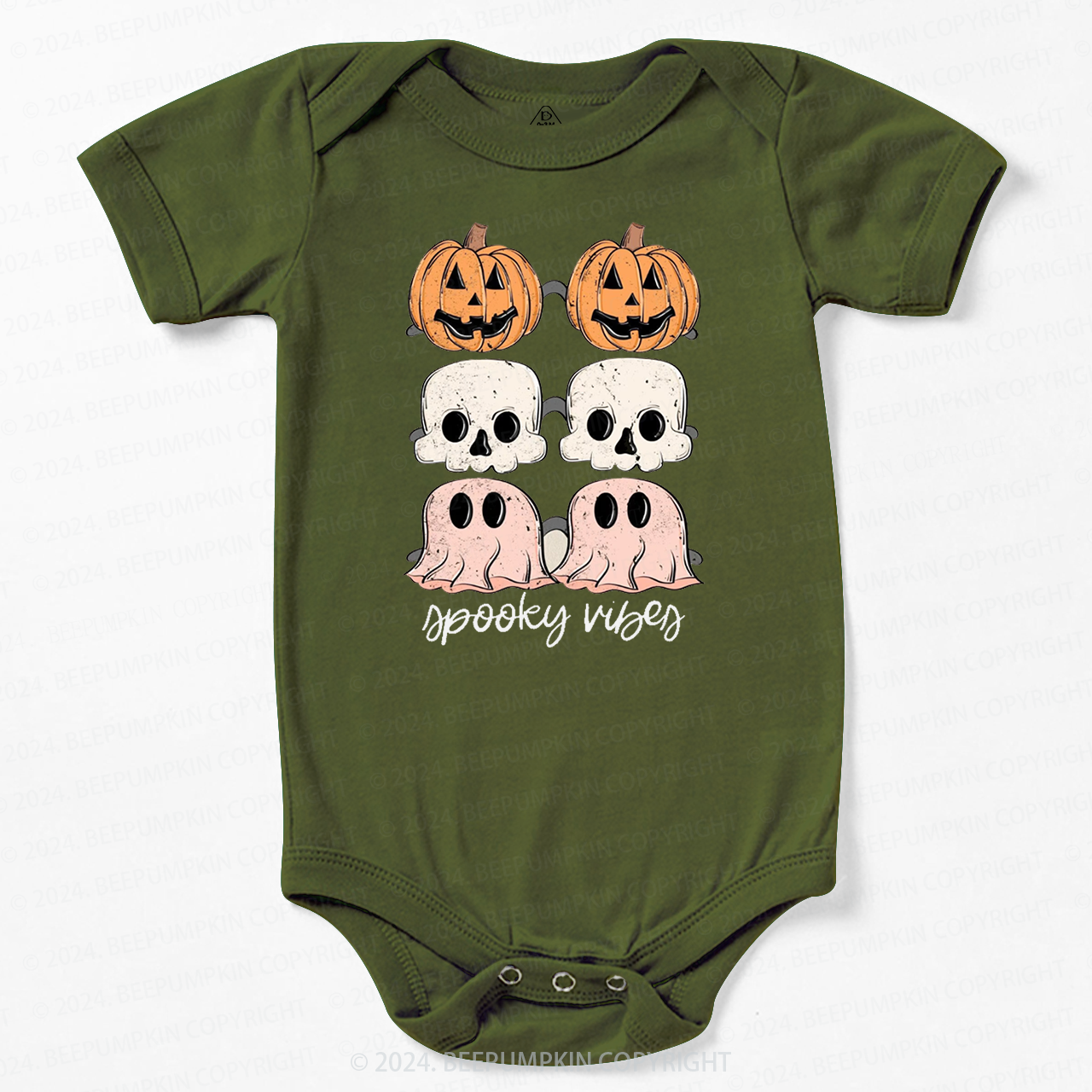 Halloween Ghost Spooky Vibes Baby Bodysuits 
