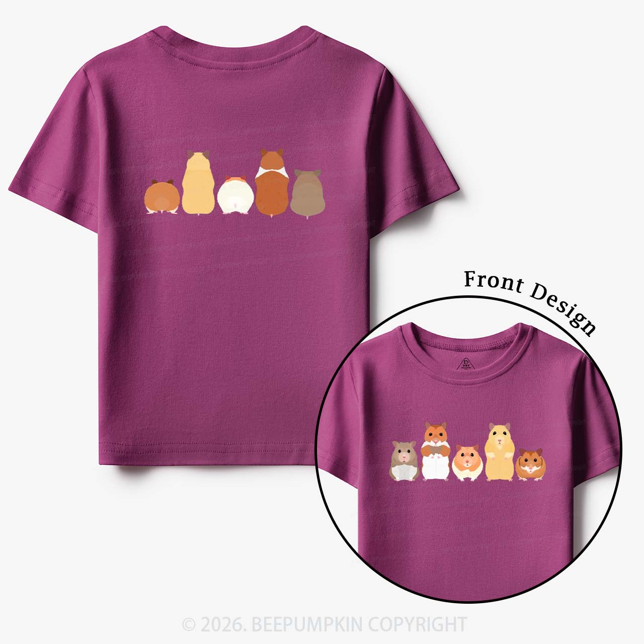 Cute Pet Hamsters Funny Toddler&Kid's Tees