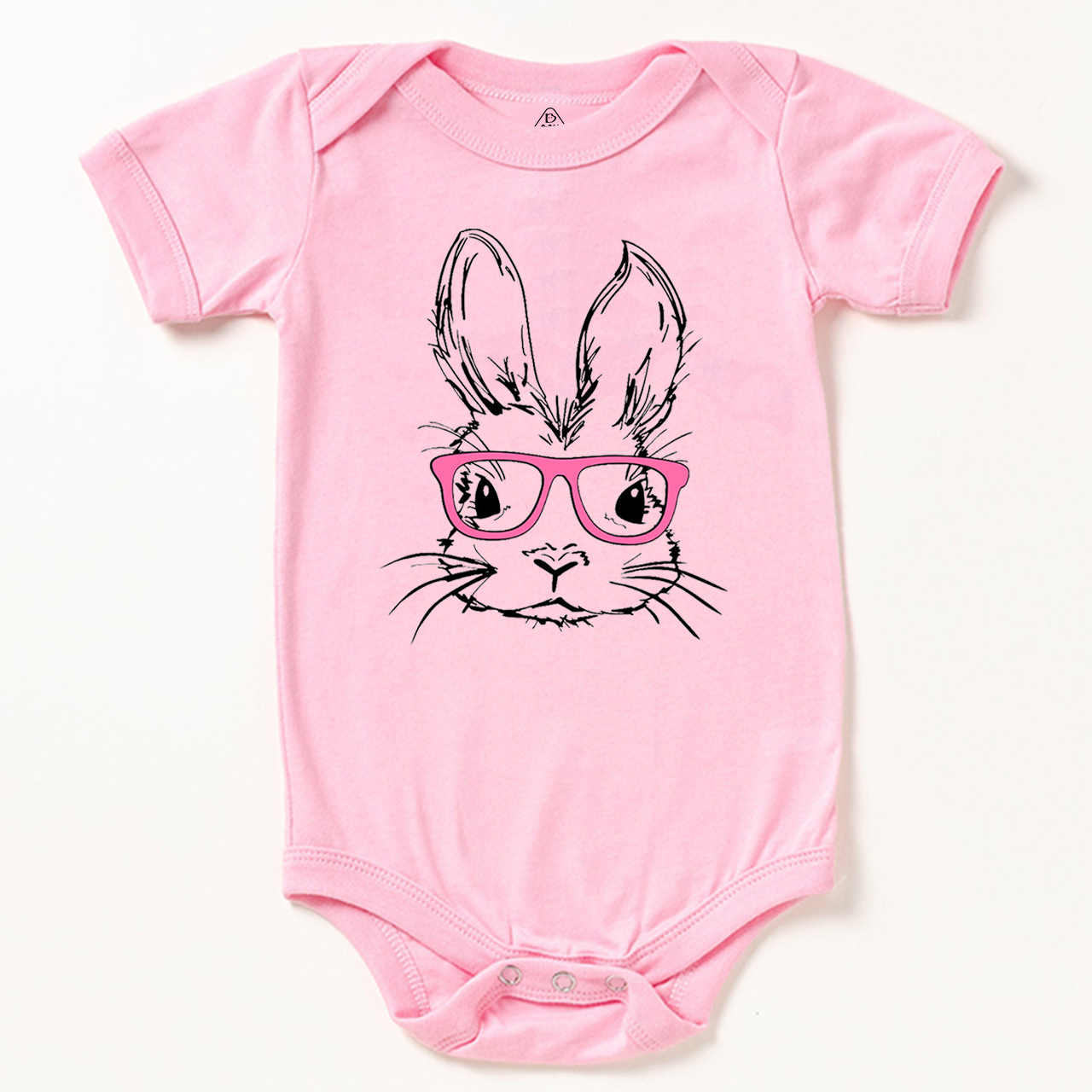 Easter Bunny With Pink Glasses Bunny Bodysuit Beepumpkin