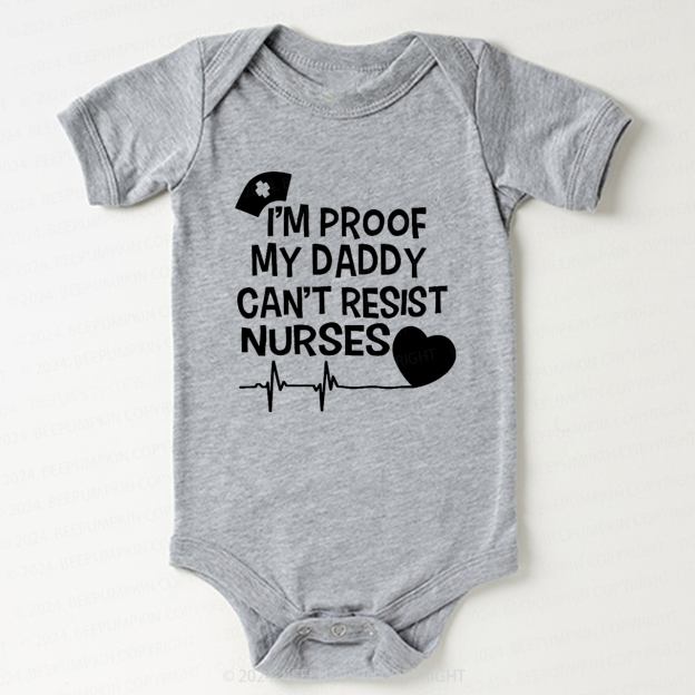 Daddy Can't Resist  Nurses Bodysuit For Baby