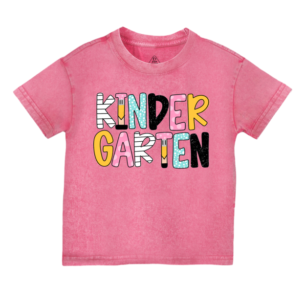 Personalized Retro Back To School Toddler&Kids Washed Tees