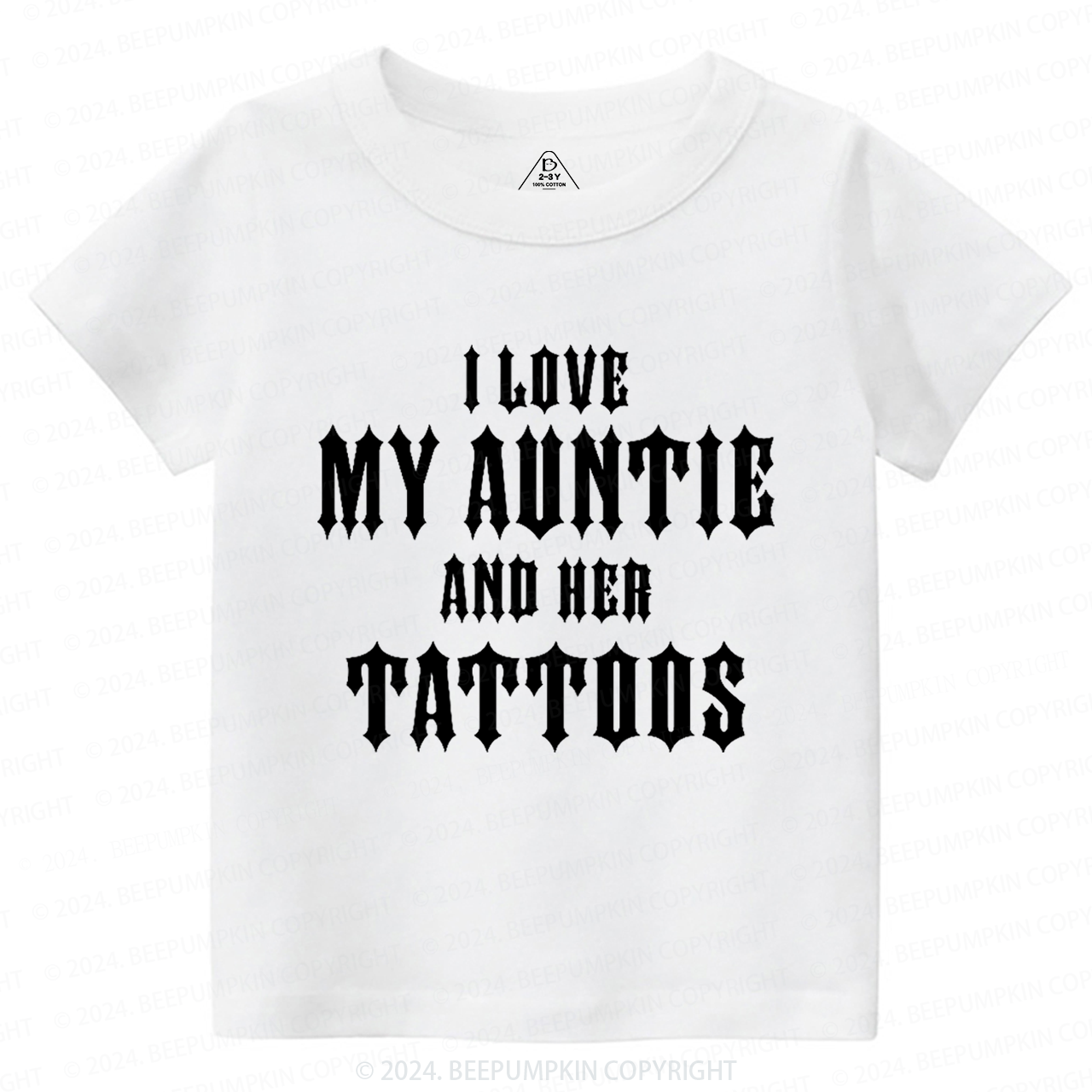 I Love My Auntie And Her Tattoos Toddler&Kids Tees 7