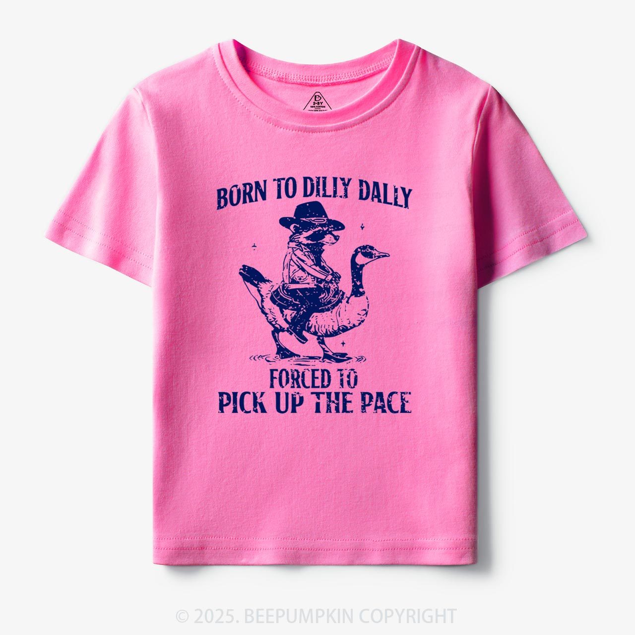 Born To Dilly Dally Retro Racoon Goose Toddler&Kid's Tees Beepumpkin 7