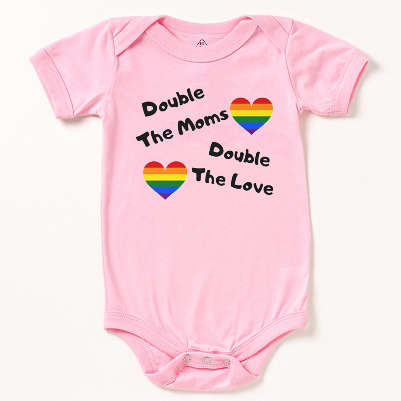 Double The Moms Double The Love LGBTQ Bodysuit Beepumpkin