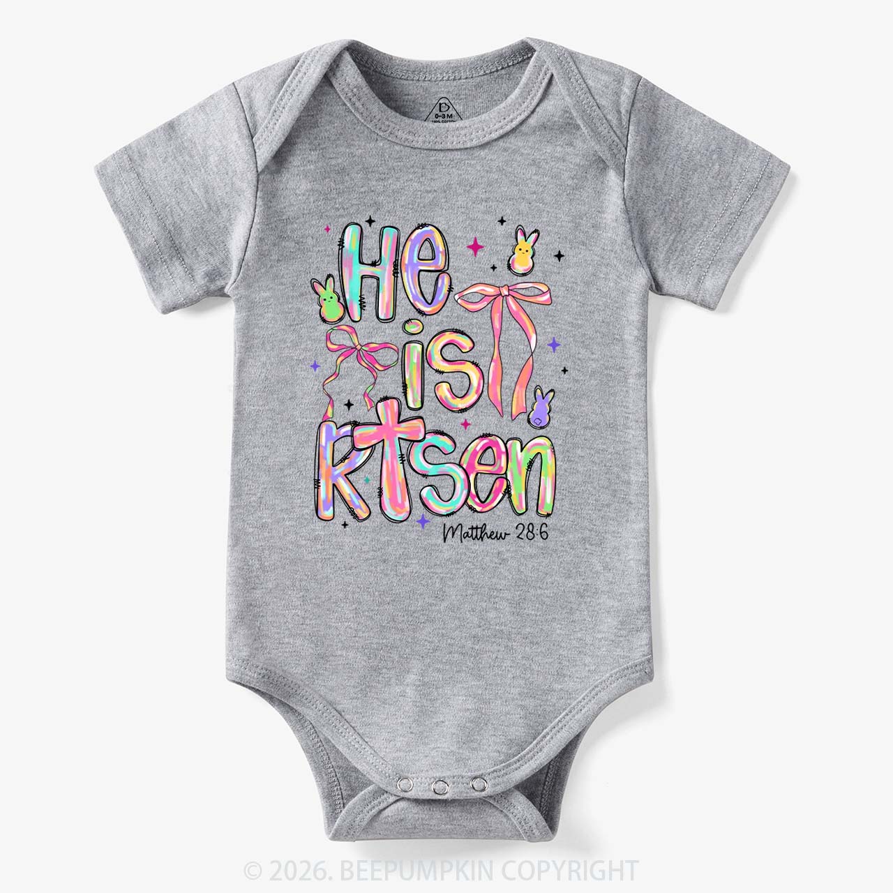 Risen In Color  Candy Bunny Baby Bodysuit