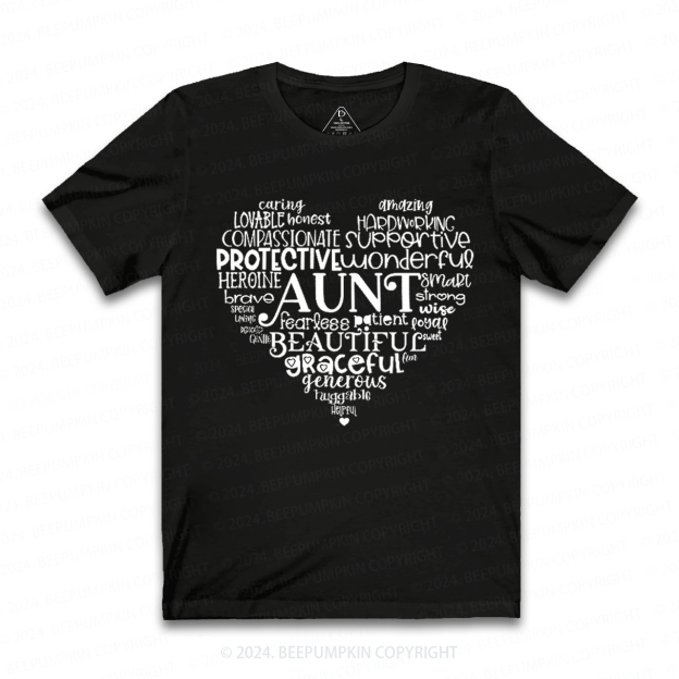 Aunt Heart Best Auntie T-Shirts 