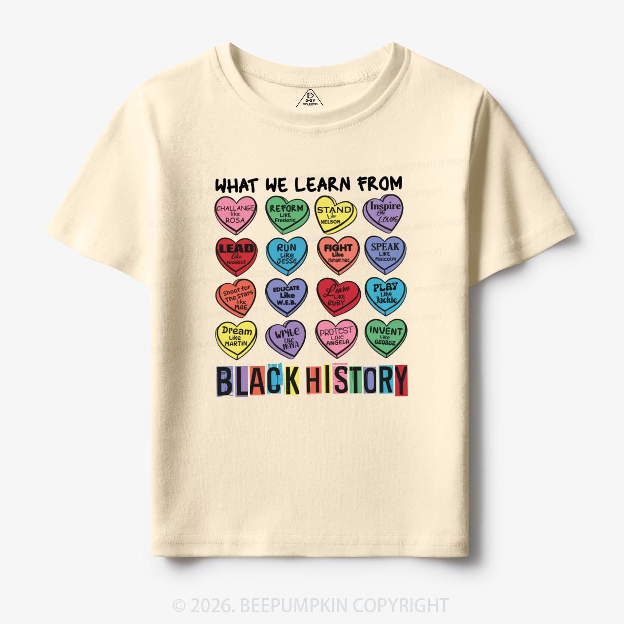 What We Learn From Black History Toddler&Kid's Tees Beepumpkin