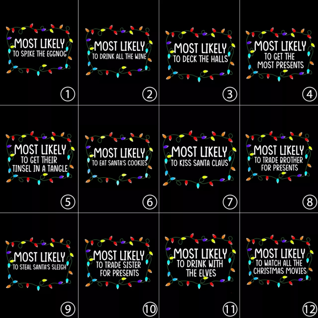 Most Likely To Christmas Funny Party Sweatshirts For Family