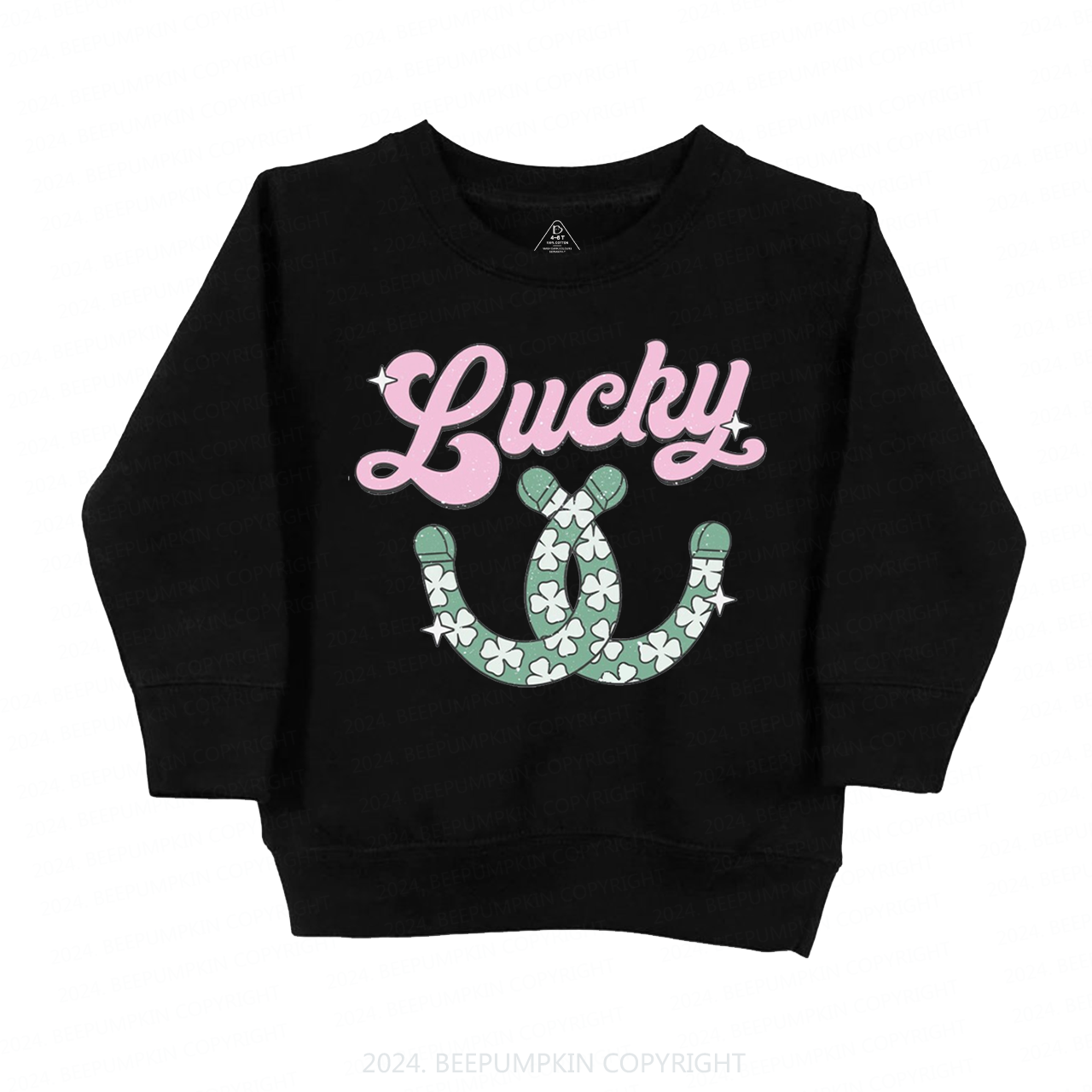 Lucky Western Horseshoes St. Patrick's Day Kids Sweatshirt