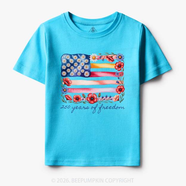 250 Years of Freedom Patriotic Toddler&Kid's Tees