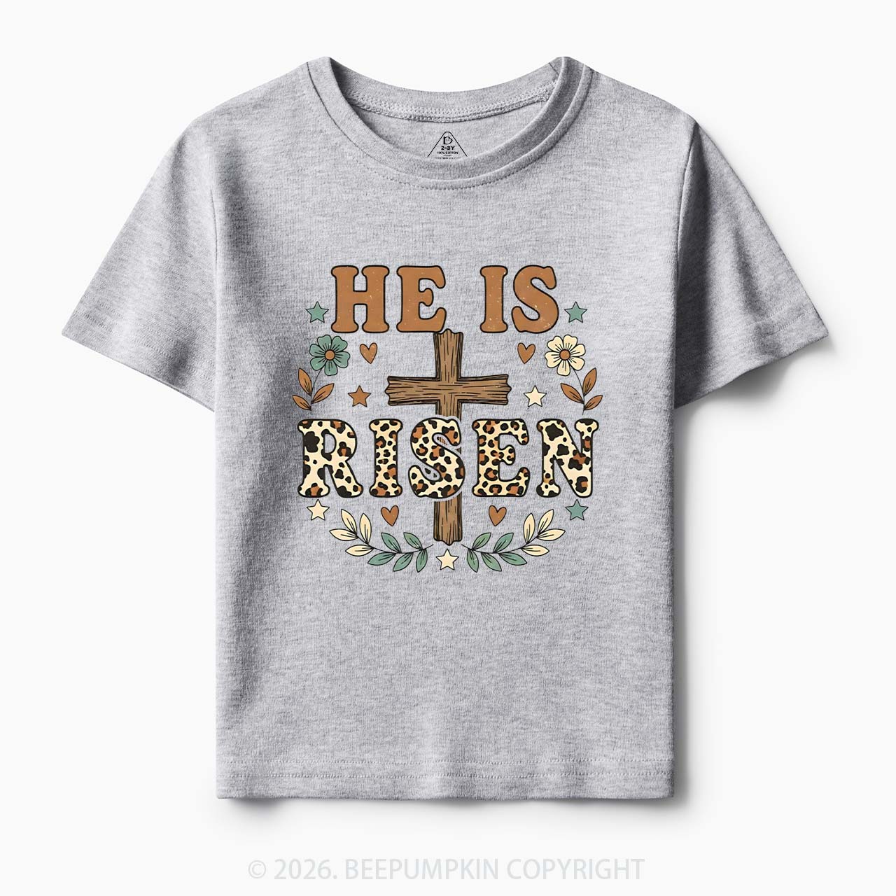 Wild Faith Leopard Cross Toddler&Kids Tees