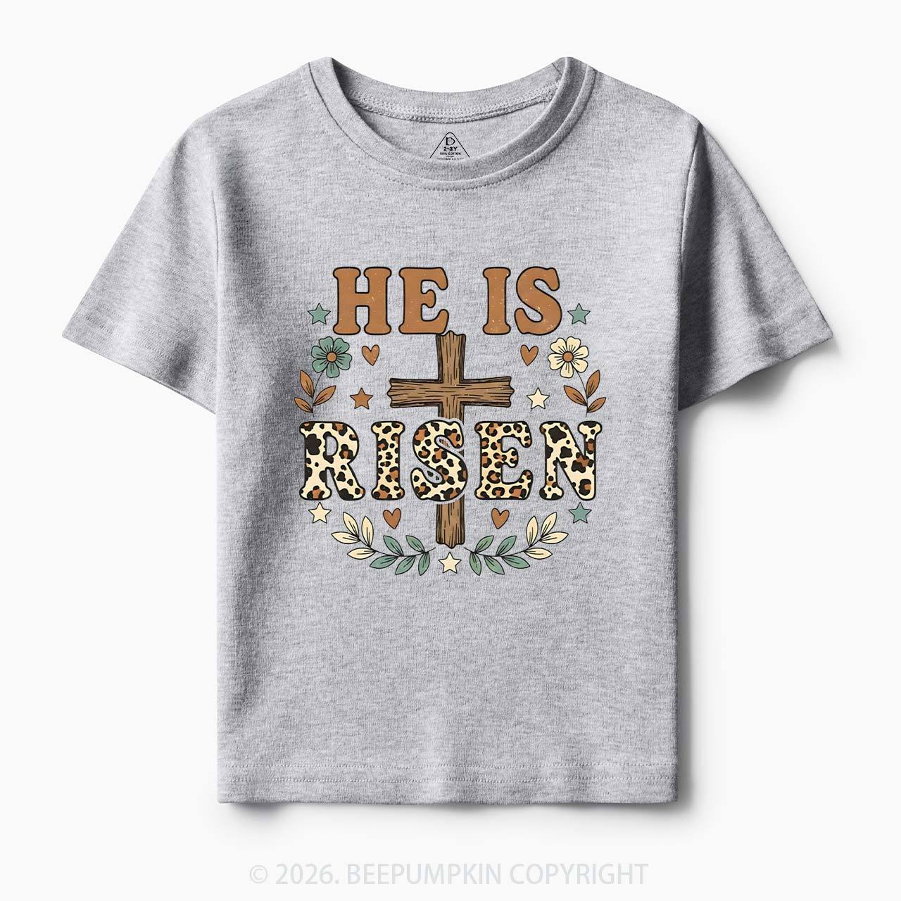 Wild Faith Leopard Cross Toddler&Kids Tees