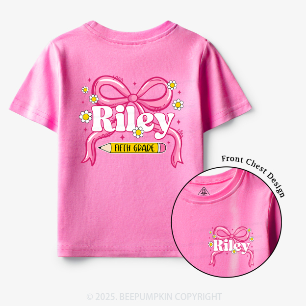 Personalized First Grade Girly  Toddler&Kid's Tees Beepumpkin