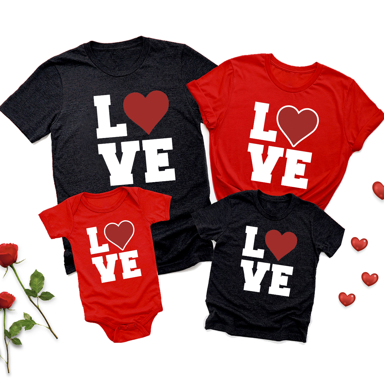 Love Valentine Family Matching Shirts