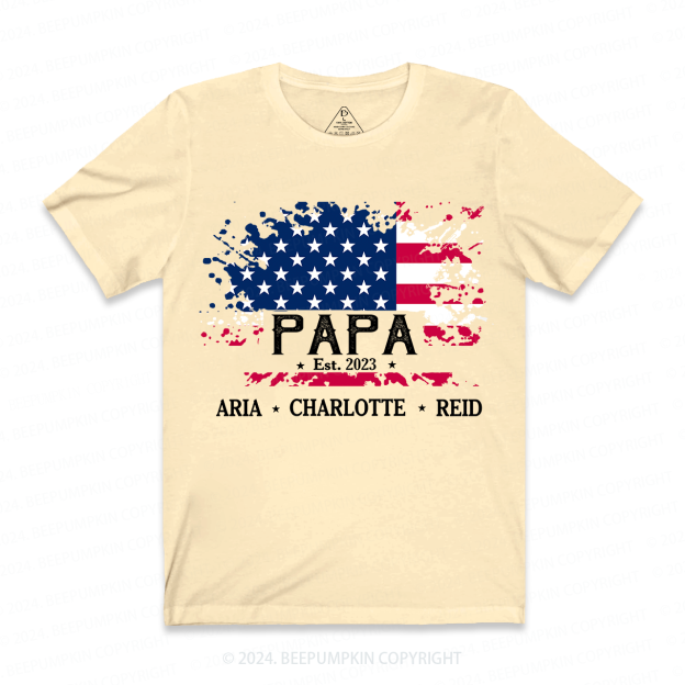 4 of July Grandpa Shirt Personalized With Name
