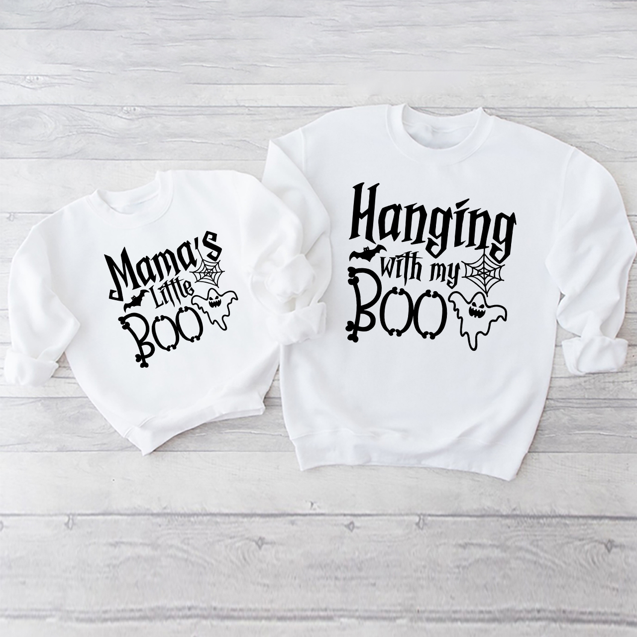 Halloween Hanging With My Boo Mom&Me Matching Swetshirt