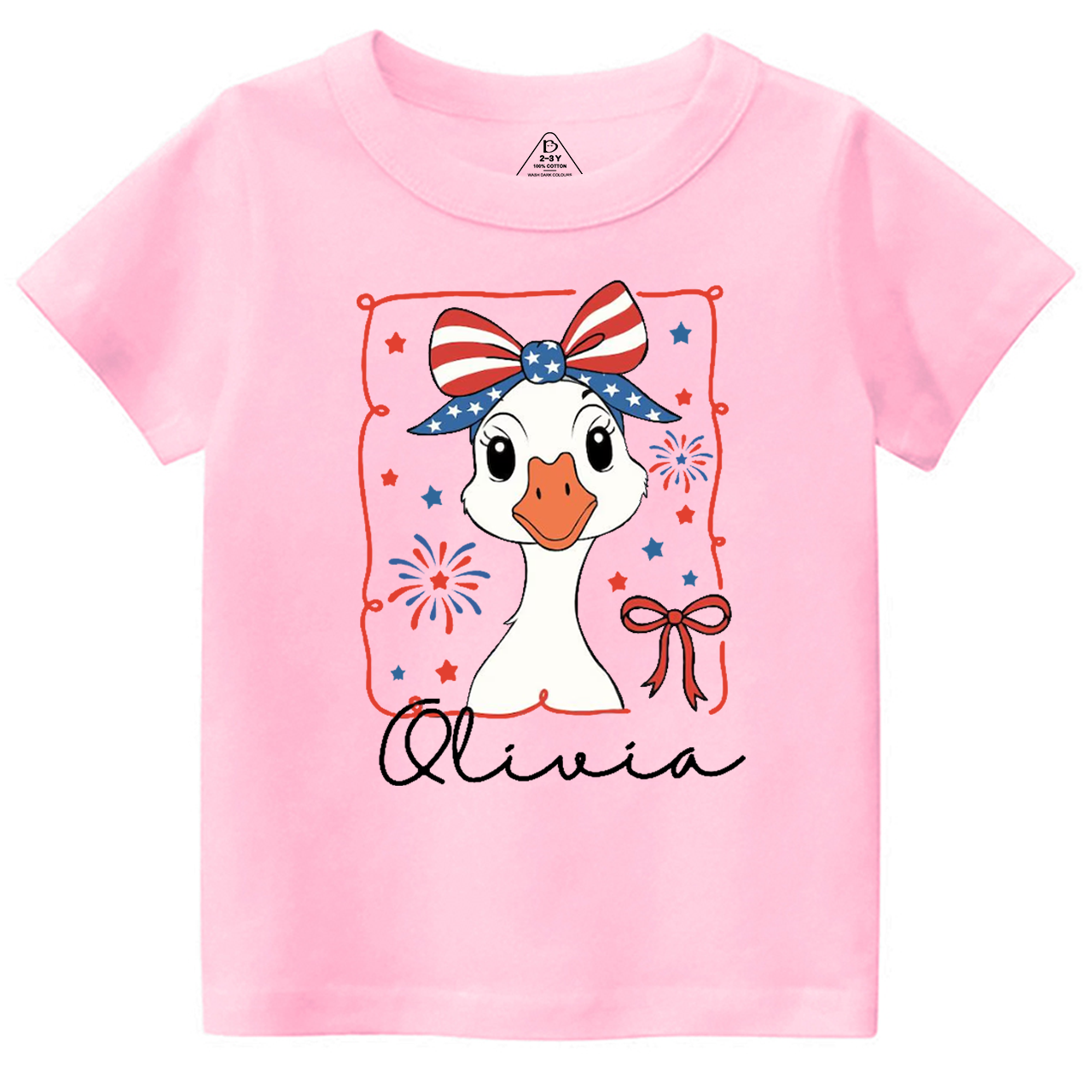 4th Of July Mama Goose Toddler Tees