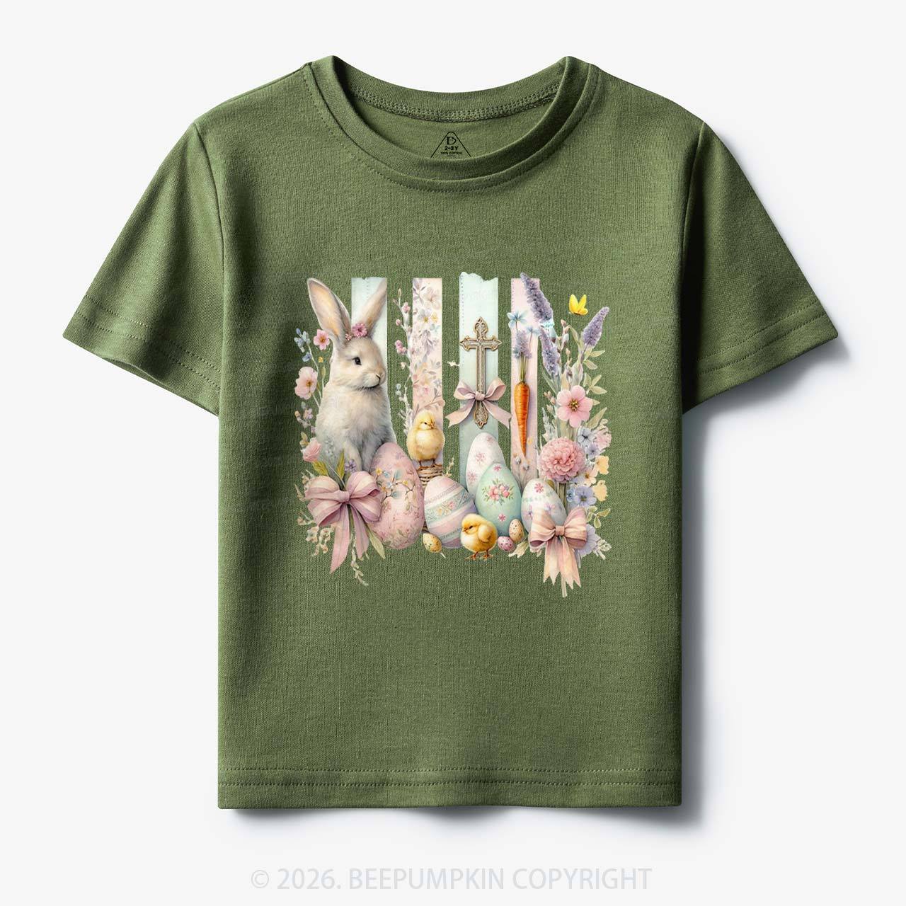 Springtime Faith Bunny Toddler&Kids Tees