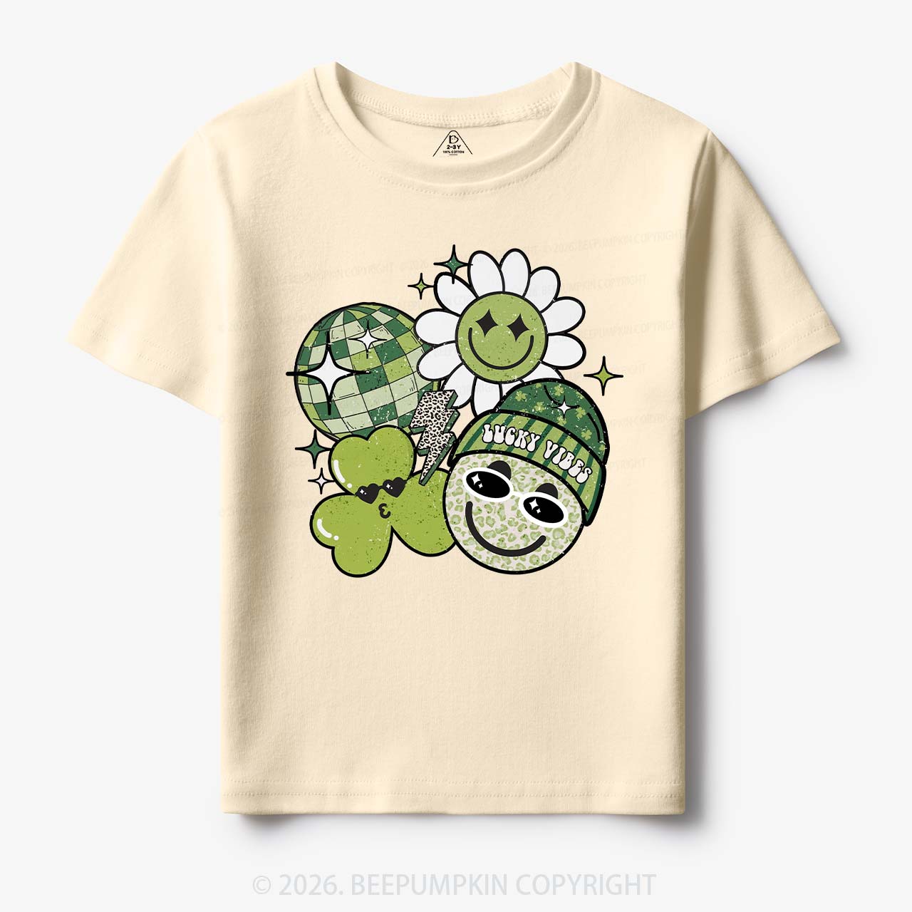 Disco Lucky Vibes Toddler&Kid's Tees Beepumpkin