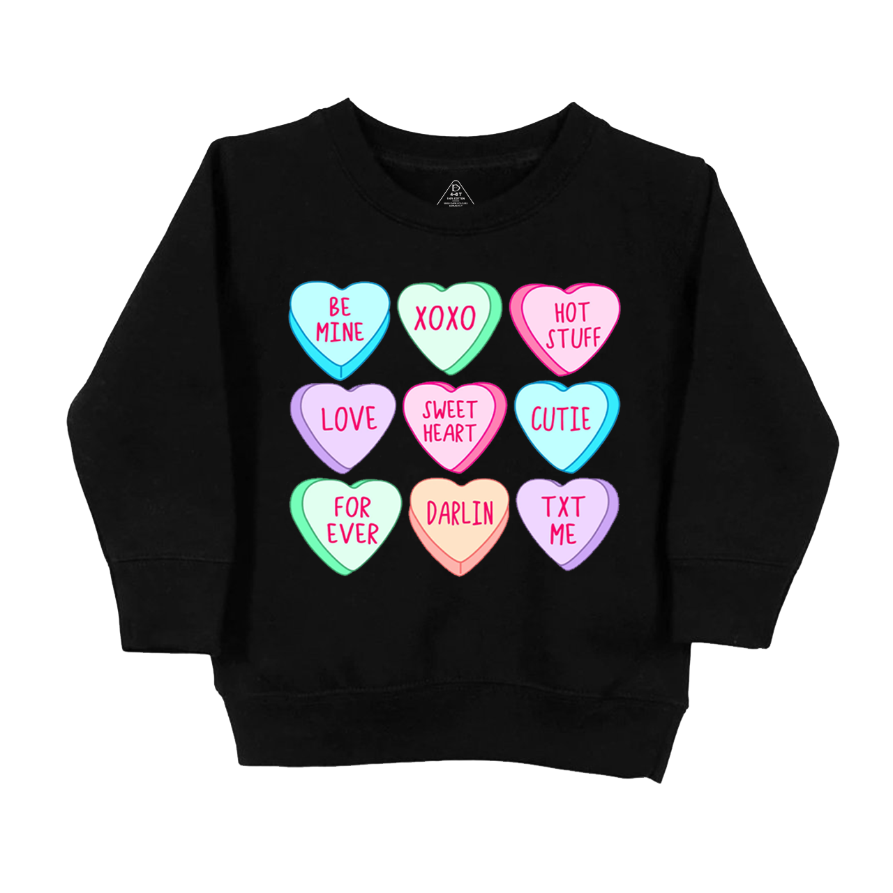Candy Hearts Valentines Kids Sweatshirt