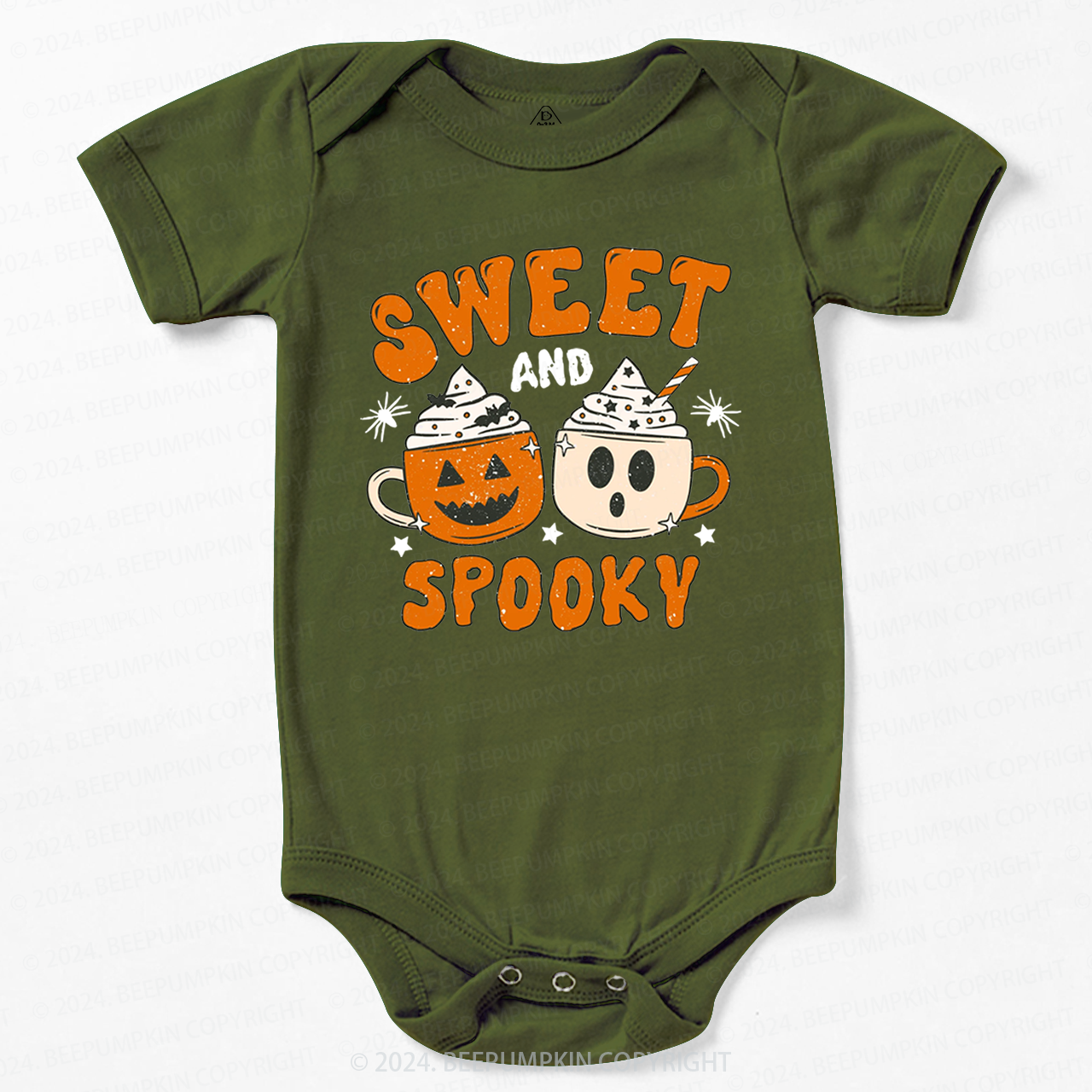 Sweet And Spooky Pumpkin Halloween Bodysuit For Baby