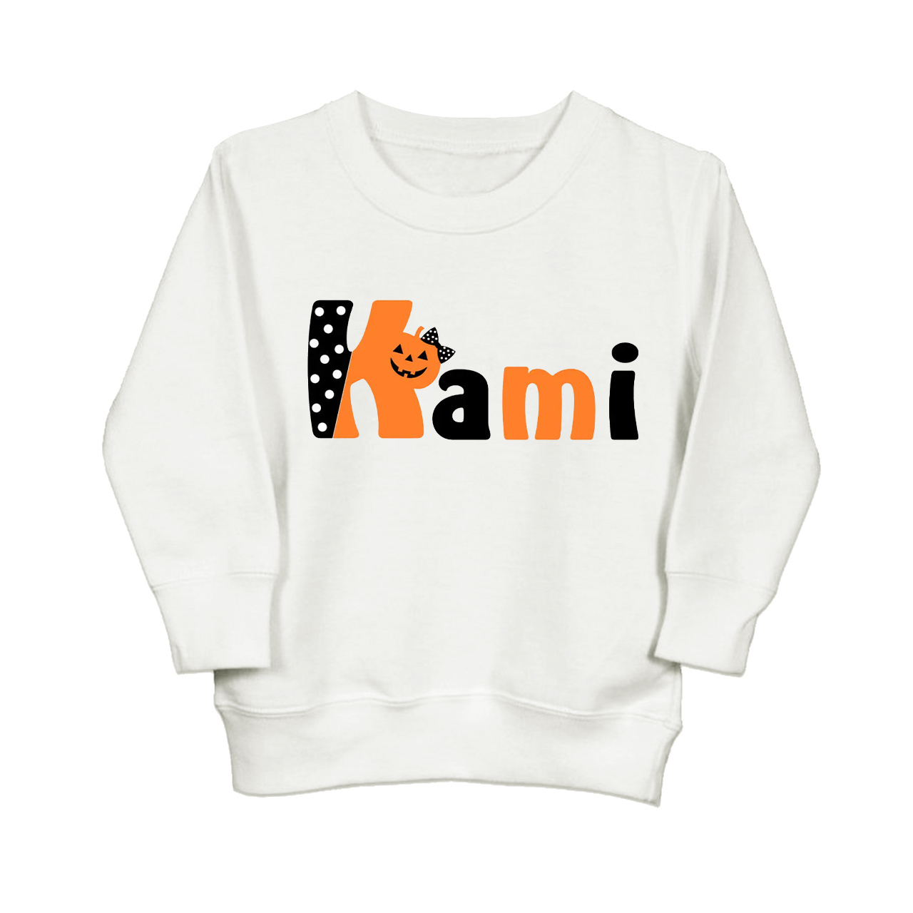 Personalized Halloween Pumpkin Letters Kids Sweatshirt  Sale-Beepumpkin™