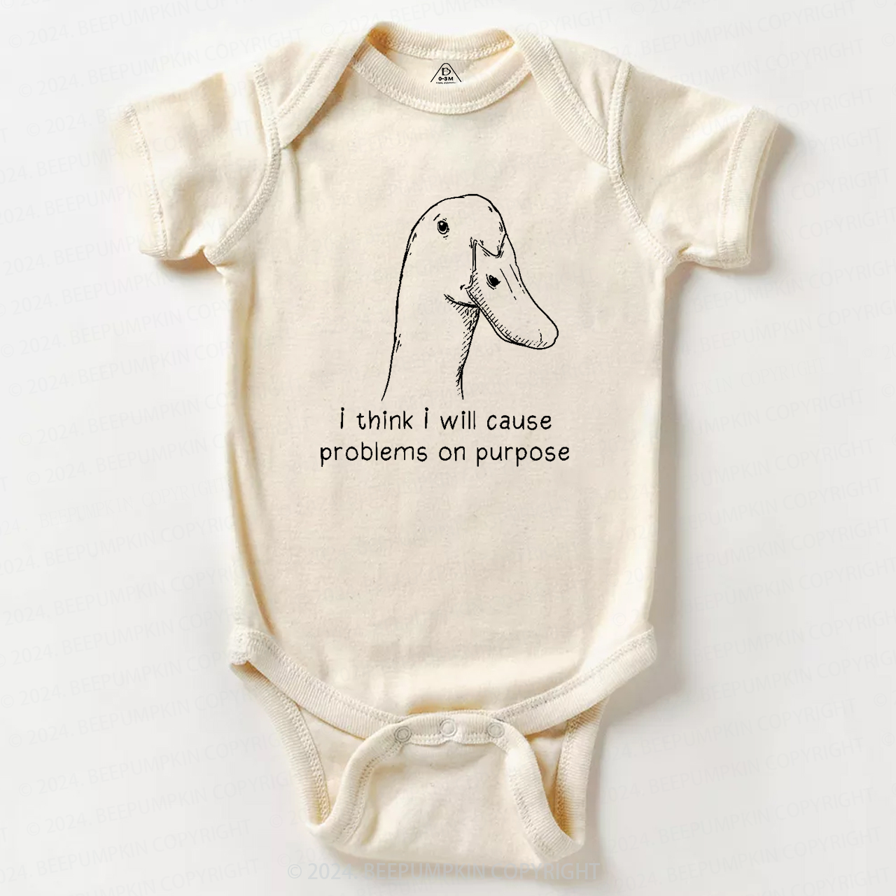 I Think I Will Cause Problems On Purpose Baby Bodysuit 7