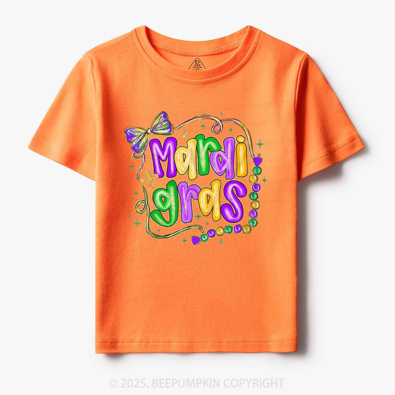 Brushstroke Mardi Gras Toddler&Kid's Tees Beepumpkin