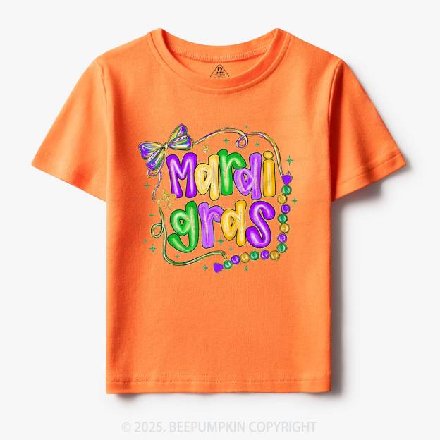 Brushstroke Mardi Gras Toddler&Kid's Tees Beepumpkin
