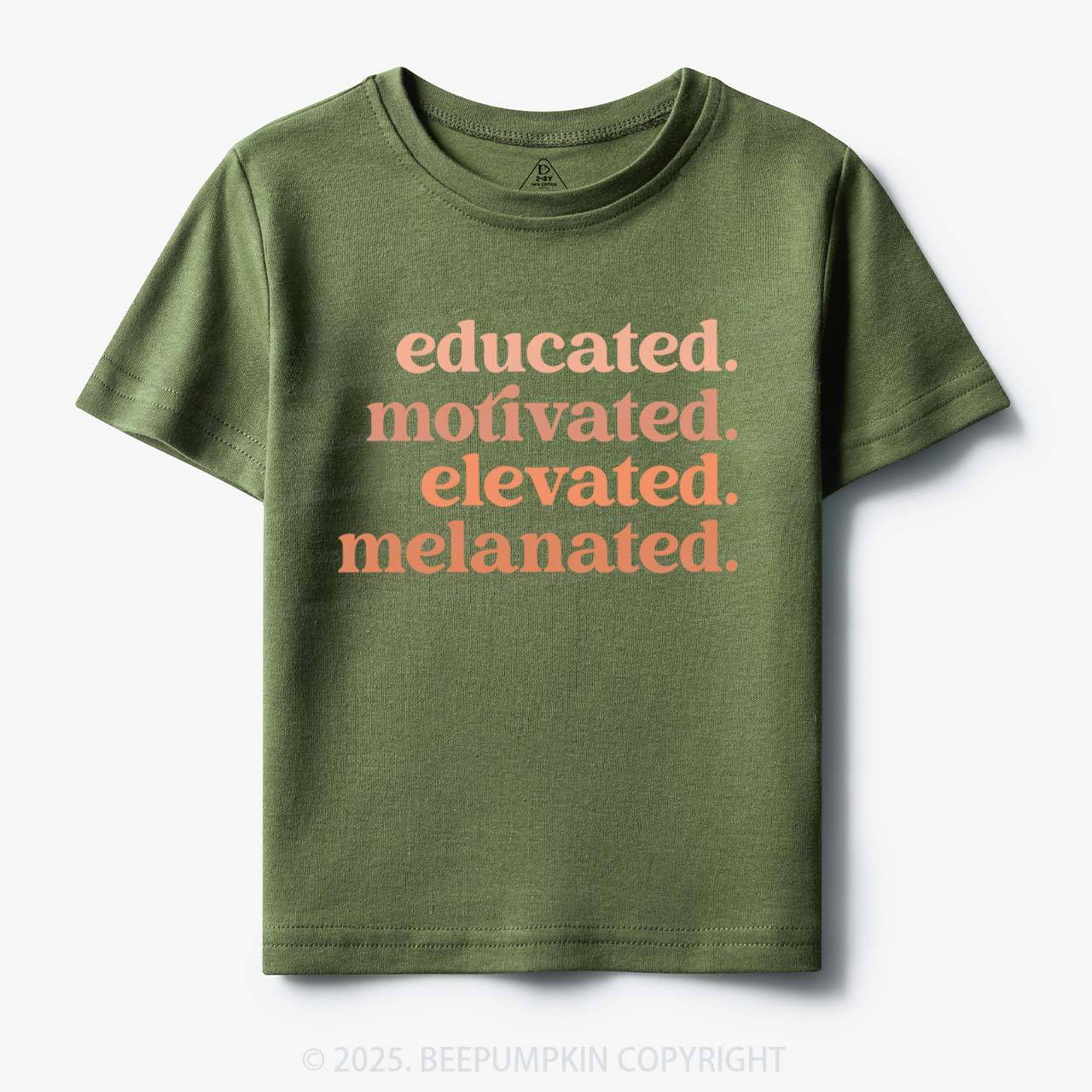 Educated Motivated Melanated Toddler&Kid's Tees Beepumpkin