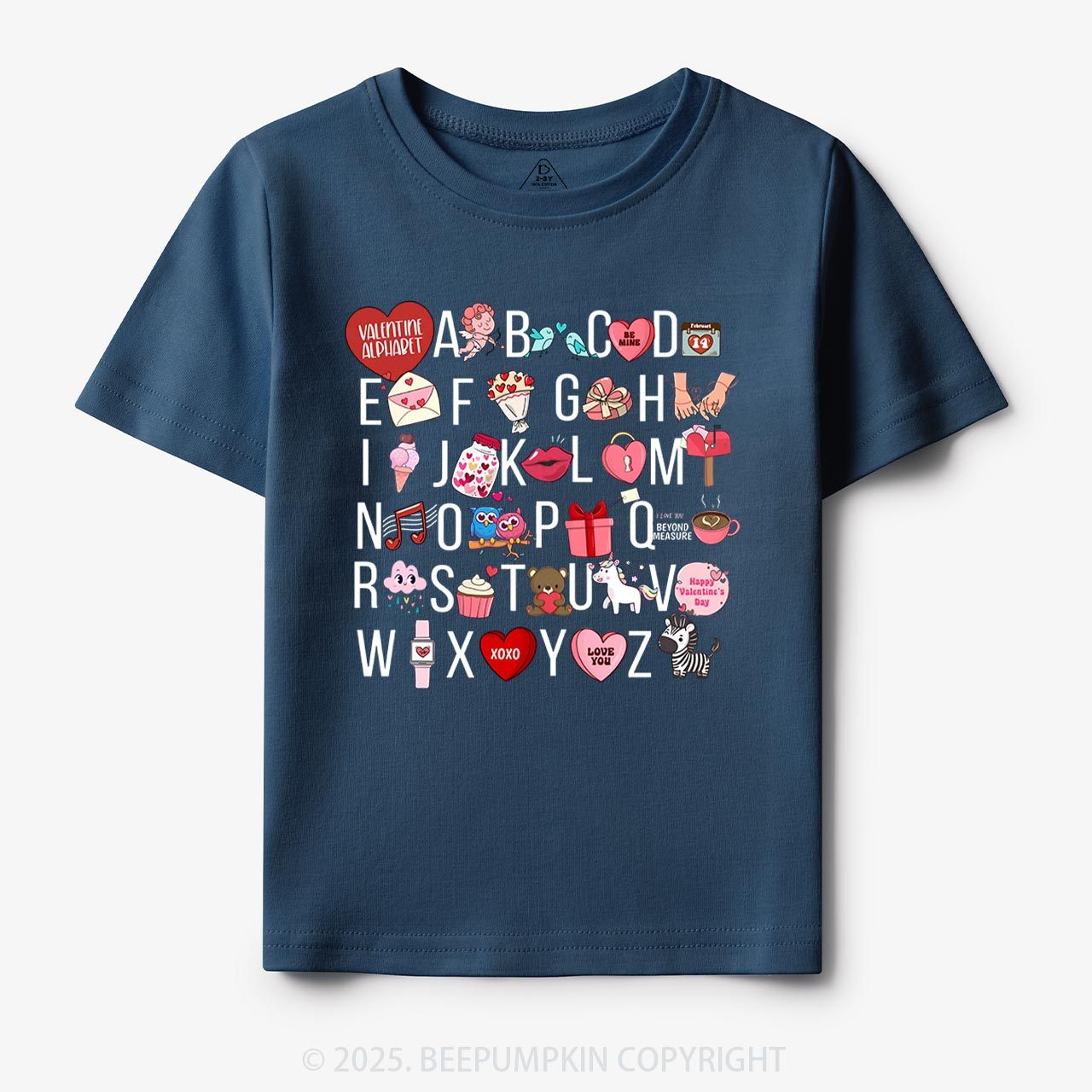 Valentine Alphabet Toddler&Kid's Tees Beepumpkin