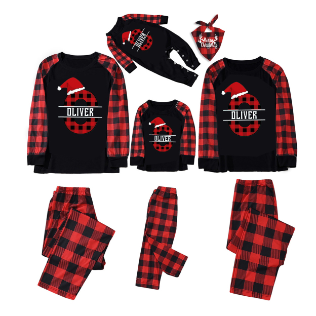 Personalized Capital Letters Christmas Family Matching Pajamas
