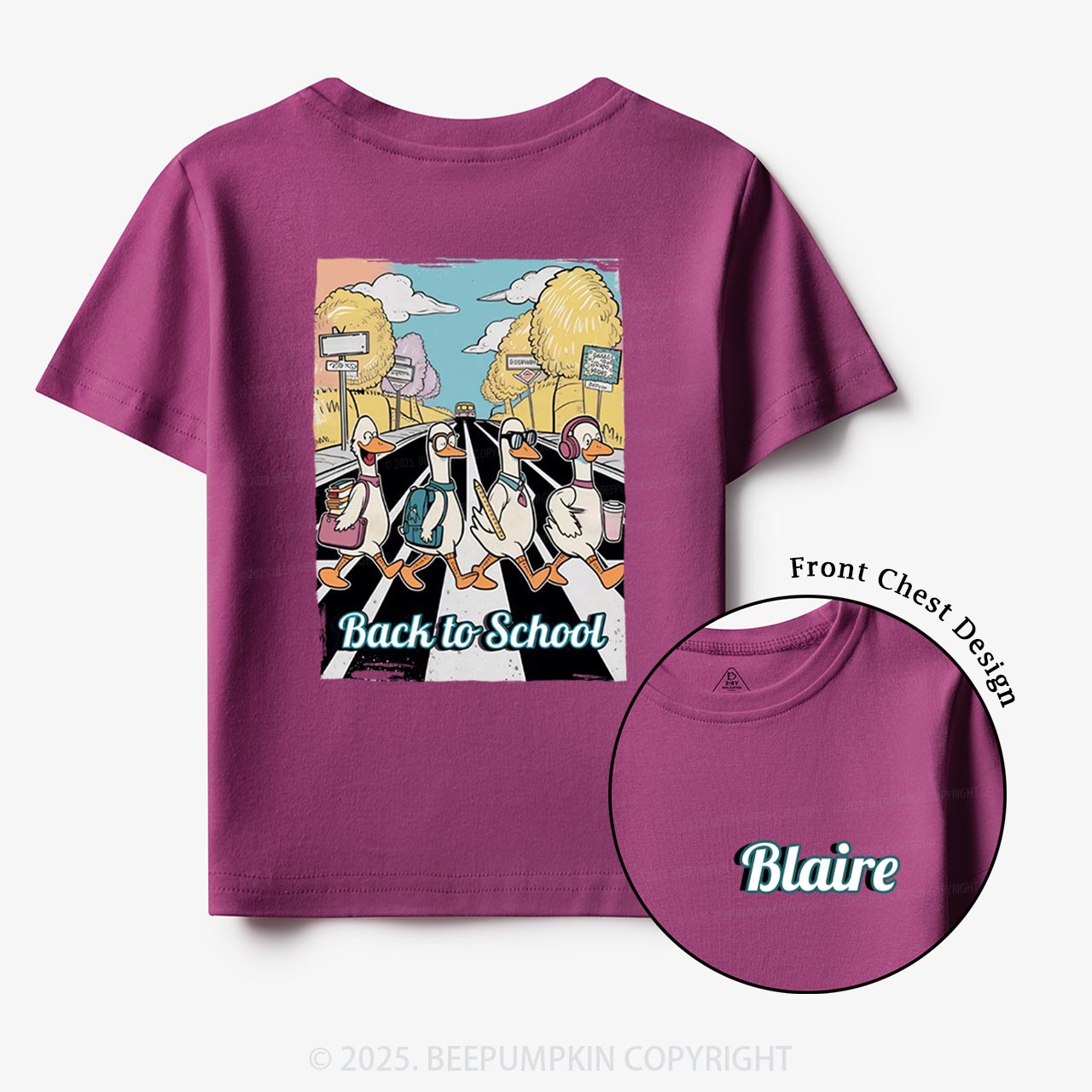 Personalized Silly Goose Back To School Toddler&Kid's Tees Beepumpkin