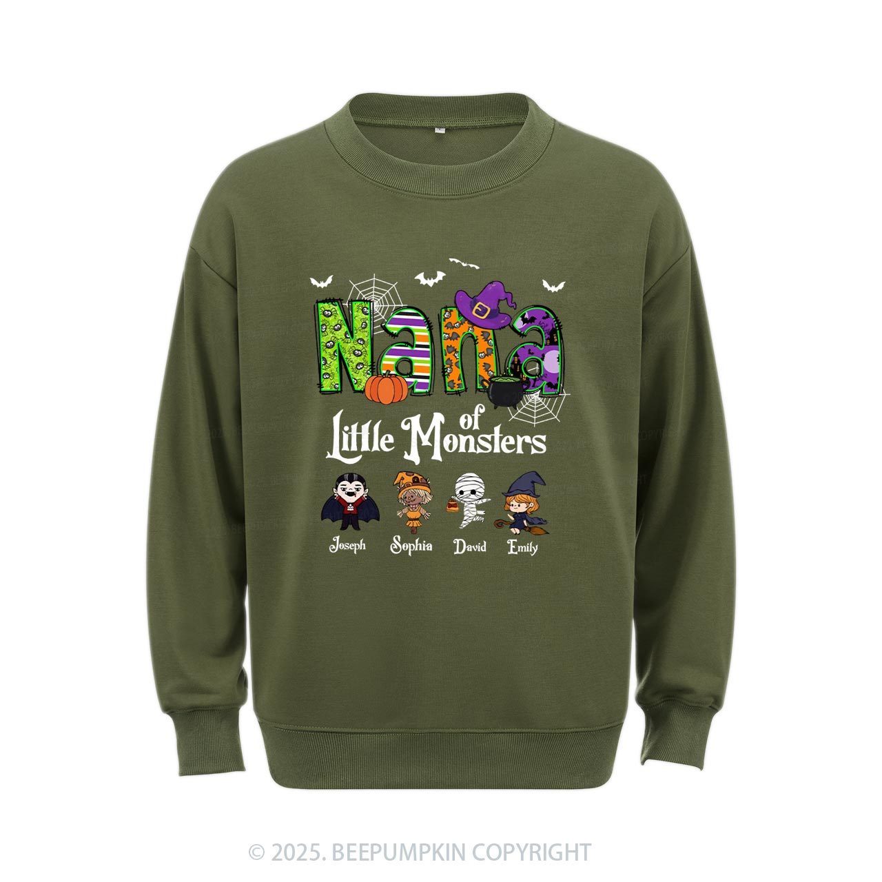 Personalized Mimi Halloween Sweatshirt Beepumpkin