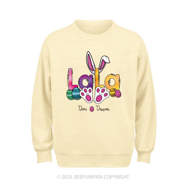 Personalized Spring Easter Bunnies Mimi Sweatshirt