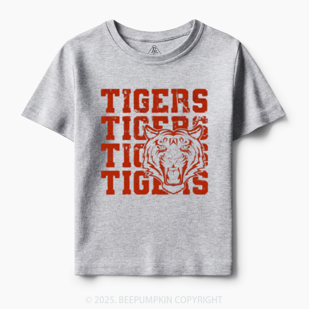 Personalized Tigers Mascot Toddler&Kid's Tees Beepumpkin