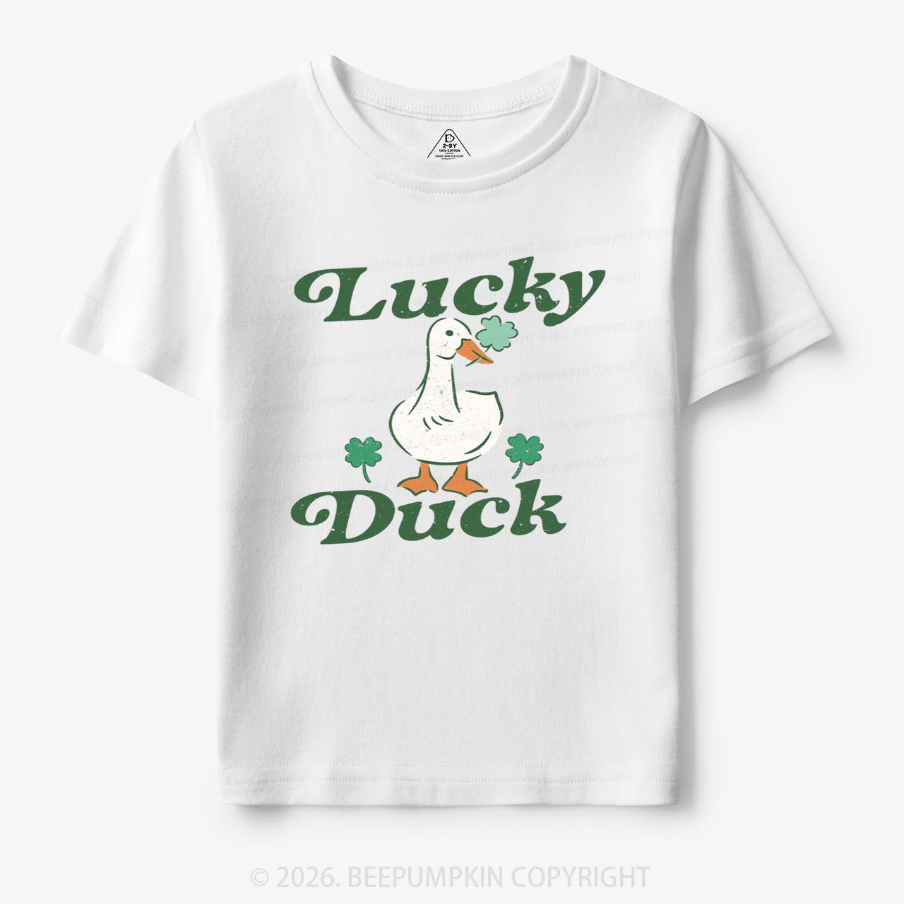 Lucky Duck St Patrick's Day Toddler&Kid's Tees Beepumpkin