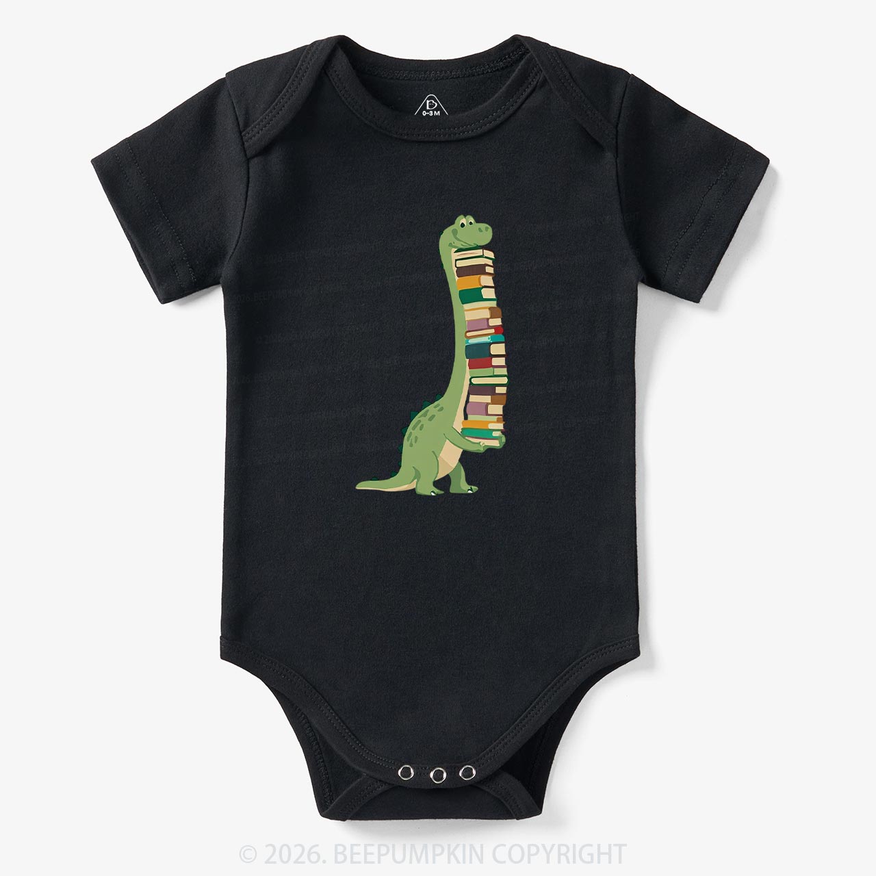 Cute Dinosaur Book Lover Baby Bodysuit