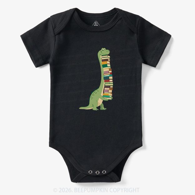 Cute Dinosaur Book Lover Baby Bodysuit