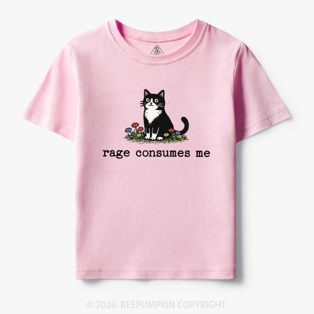 Funny Cat Rage Consumes Me Toddler&Kid's Tees