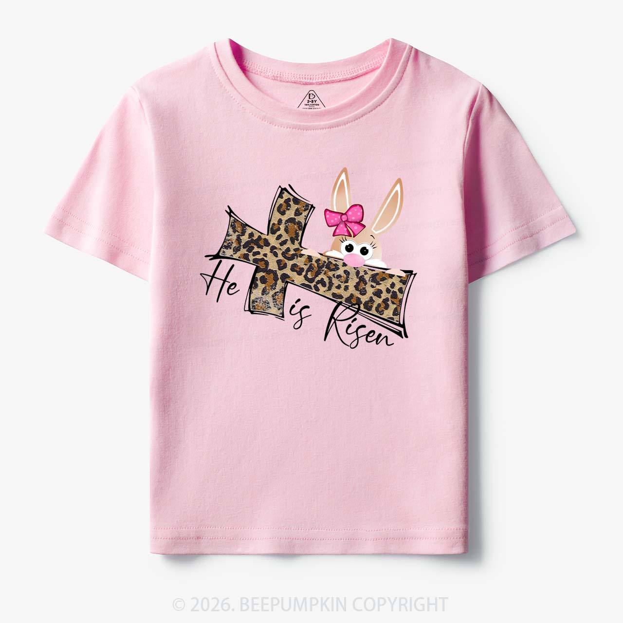 Faith Bunny & Leopard Cross Toddler&Kid's Tees