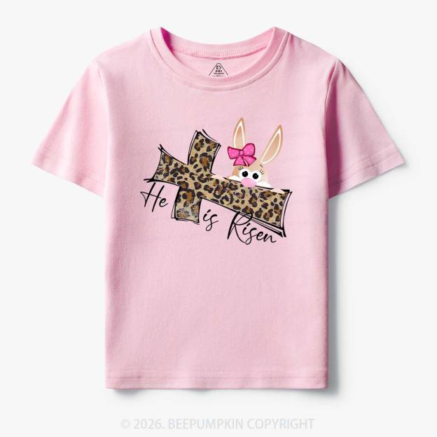 Faith Bunny & Leopard Cross Toddler&Kid's Tees
