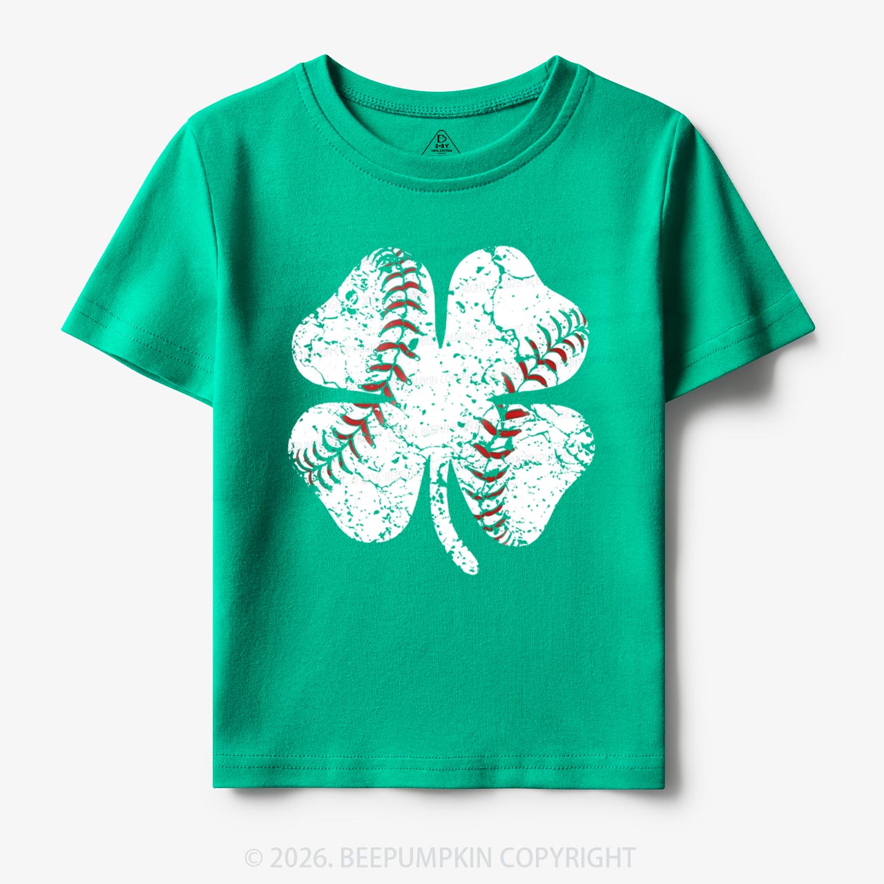 Baseball Shamrock St Patrick's Day Toddler&Kid's Tees Beepumpkin
