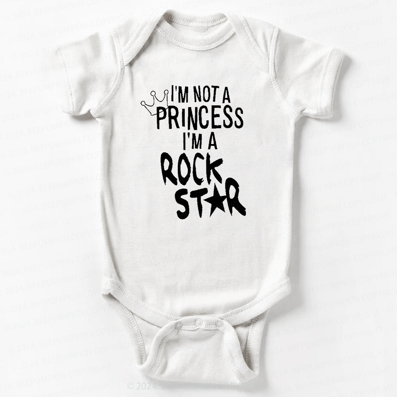 I'm Not A Princess I'm A Rock Star Bodysuit For Baby 8