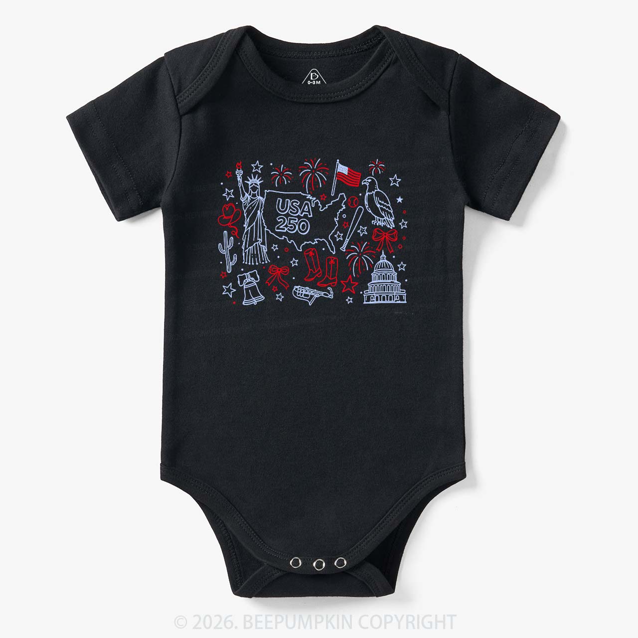 Retro Celebrate 250th Anniversary Bodysuit