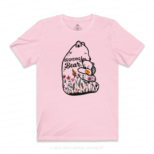 Floral Grandma Bear T-Shirts 
