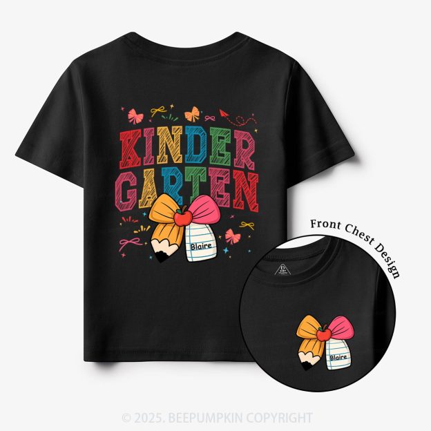 Personalized Girl Back To School Bundle Toddler&Kid's Tees Beepumpkin