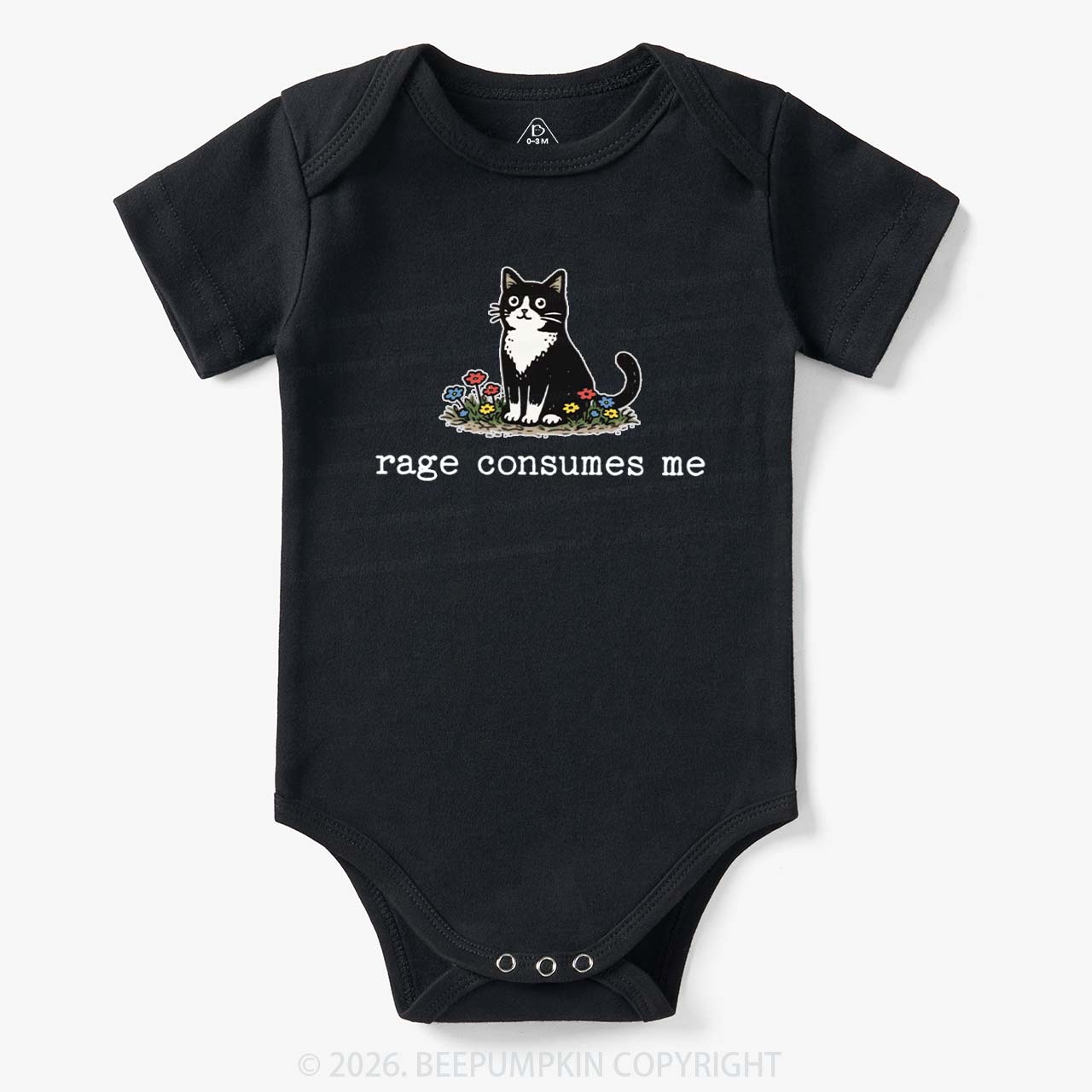 Funny Cat Rage Consumes Me Bodysuit